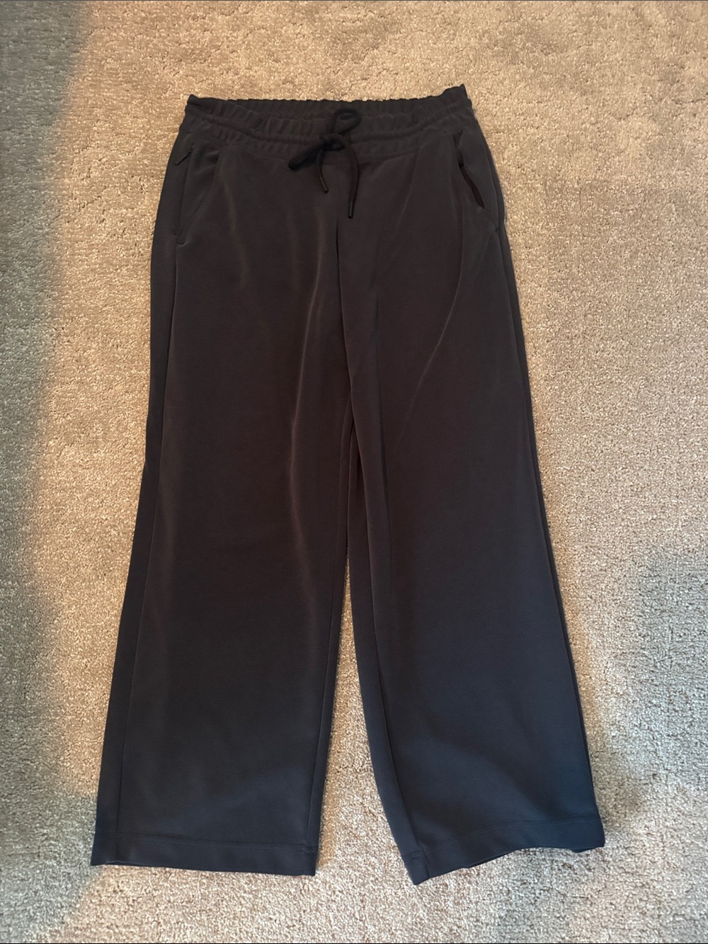 Athleta Black Drawstring Track Joggers